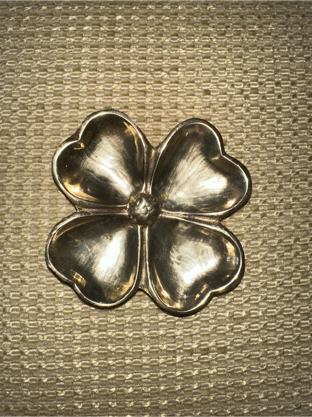 Brass Four-Leaf Clover Trinket Dish
